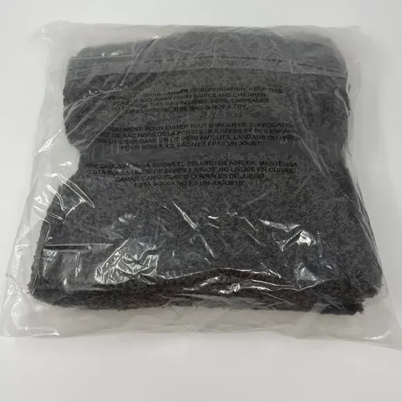 Barefoot Dreams CozyChic Pom Pom Beanie & Scarf Set - Espresso/Cocoa - NWT